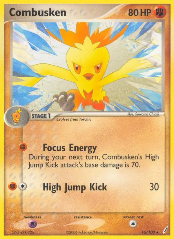 Combusken - Crystal Guardians 016/100 (Reverse Holo)