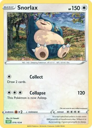 Snorlax - Venusaur & Lugia ex 016/034 (Holo)