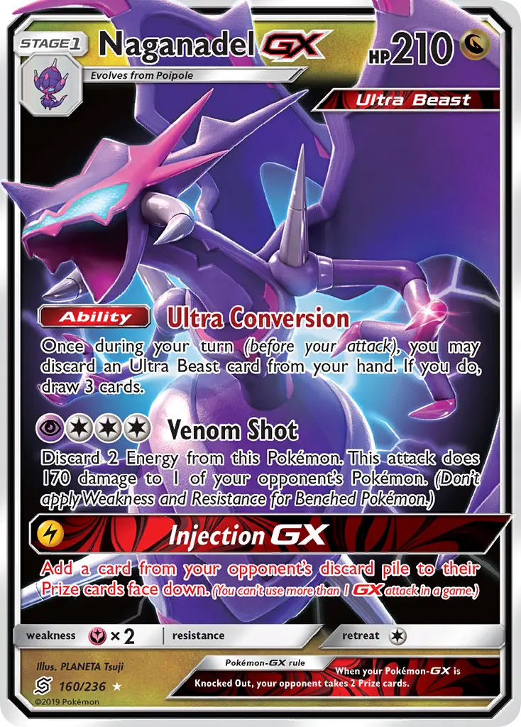 Naganadel-GX - Unified Minds 160/236 (Rare Holo GX)