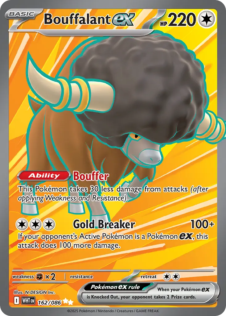 Bouffalant ex - White Flare 162/086 (Ultra Rare)