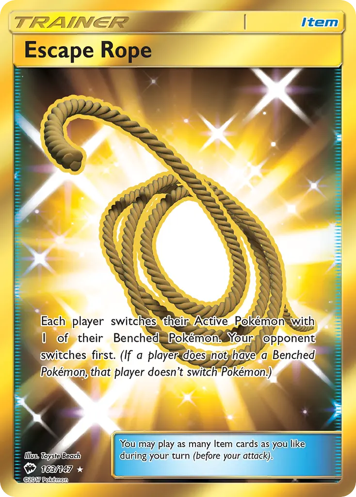Escape Rope - Burning Shadows 163/147 (Secret Rare)