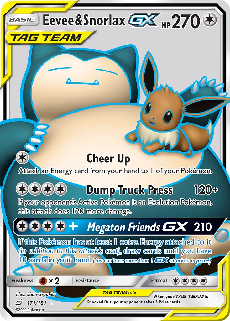 Eevee & Snorlax-GX - Team Up 171/181 (Ultra Rare)