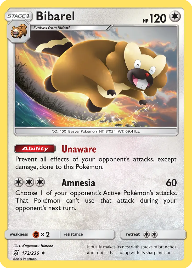 Bibarel - Unified Minds 172/236 (Regular)