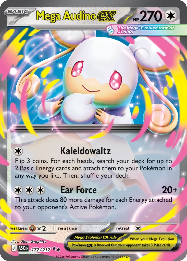 Mega Audino ex - Ascended Heroes 172/217 (Double Rare)