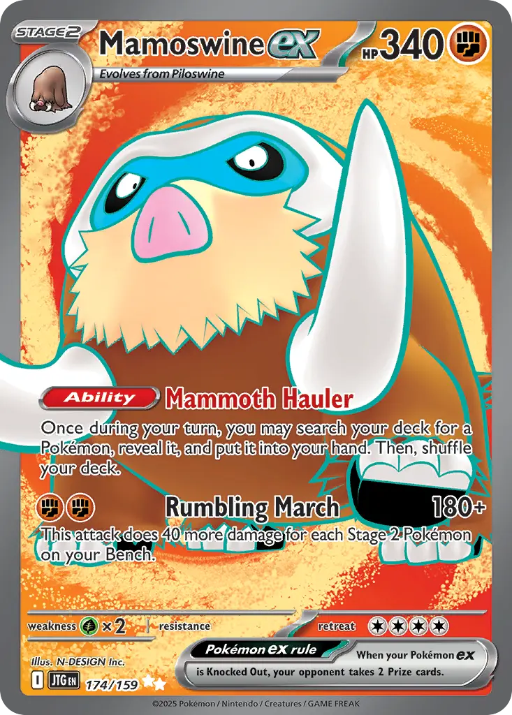 Mamoswine ex - Journey Together 174/159 (Holo)