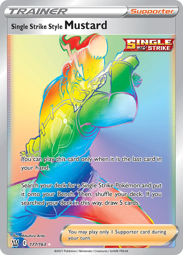 Single Strike Style Mustard - Battle Styles 177/163 (Holo)