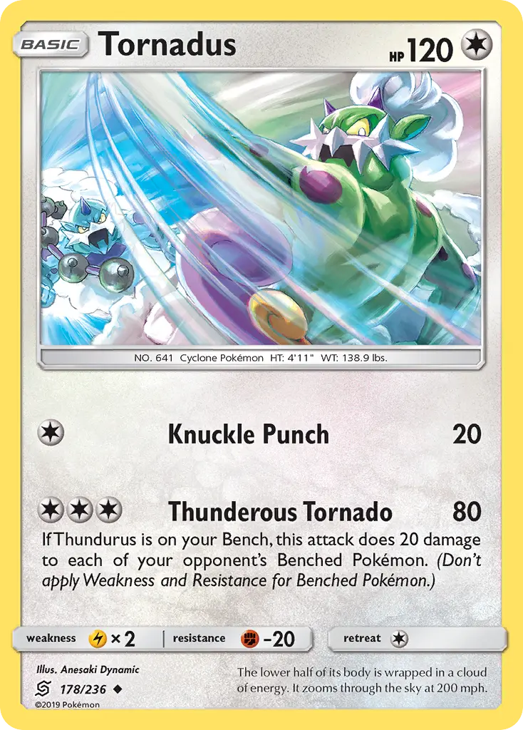 Tornadus - Unified Minds 178/236 (Reverse Holo)