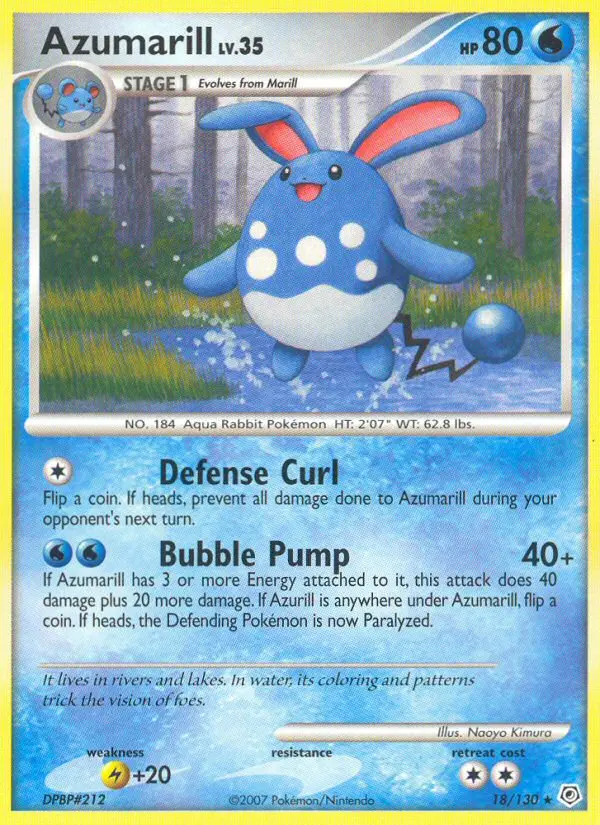 Azumarill - Diamond & Pearl 018/130 (Reverse Holo)