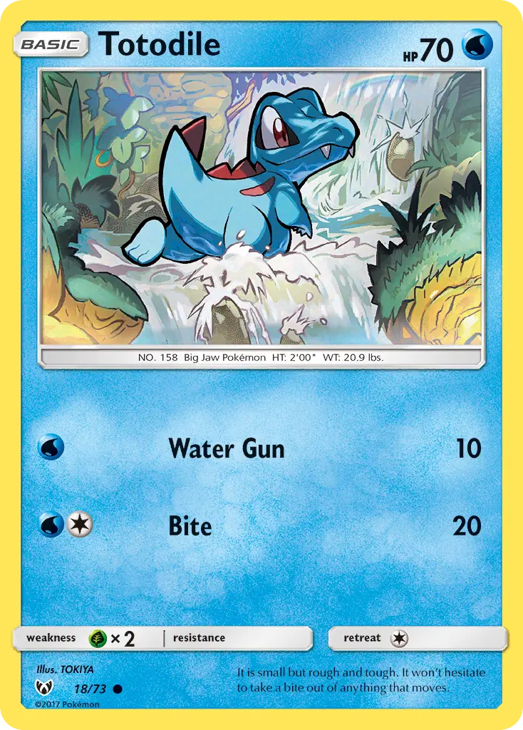 Totodile - Shining Legends 018/073 (Reverse Holo)