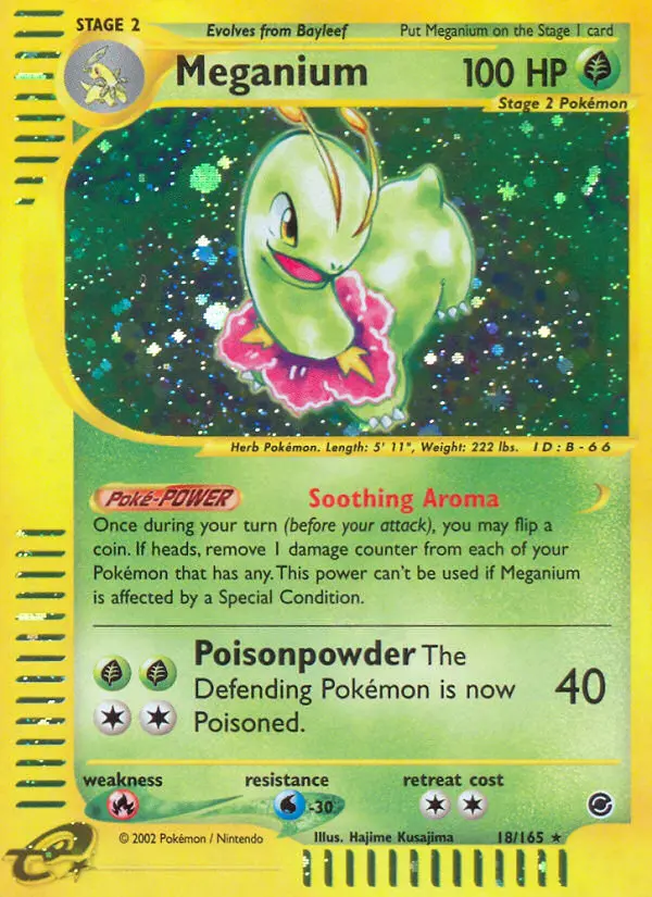 Meganium - Expedition Base Set 018/165 (Reverse Holo)