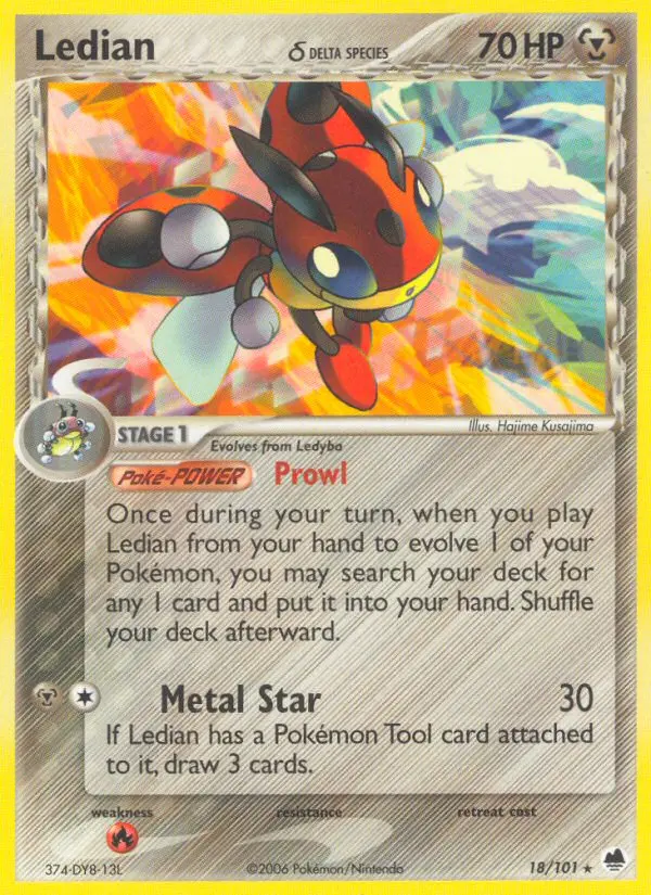 Ledian δ - Dragon Frontiers 018/101 (Reverse Holo)