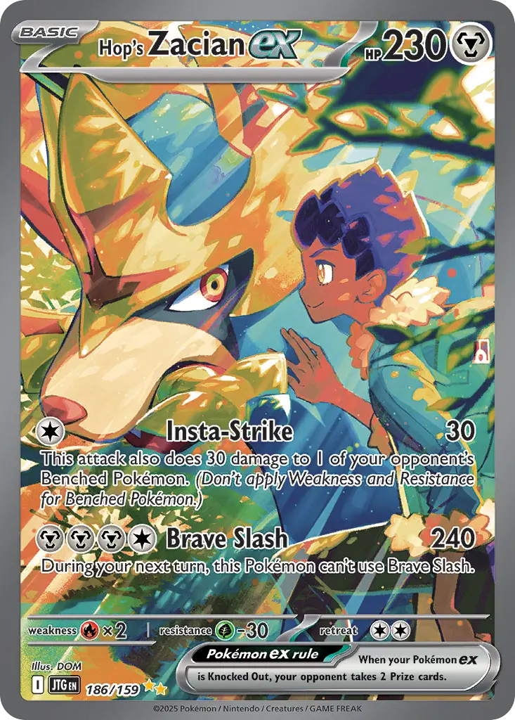 Hop's Zacian ex - Journey Together 186/159 (Holo)