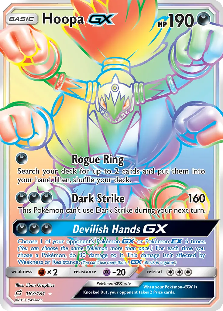 Hoopa-GX - Team Up 187/181 (Rainbow Rare)