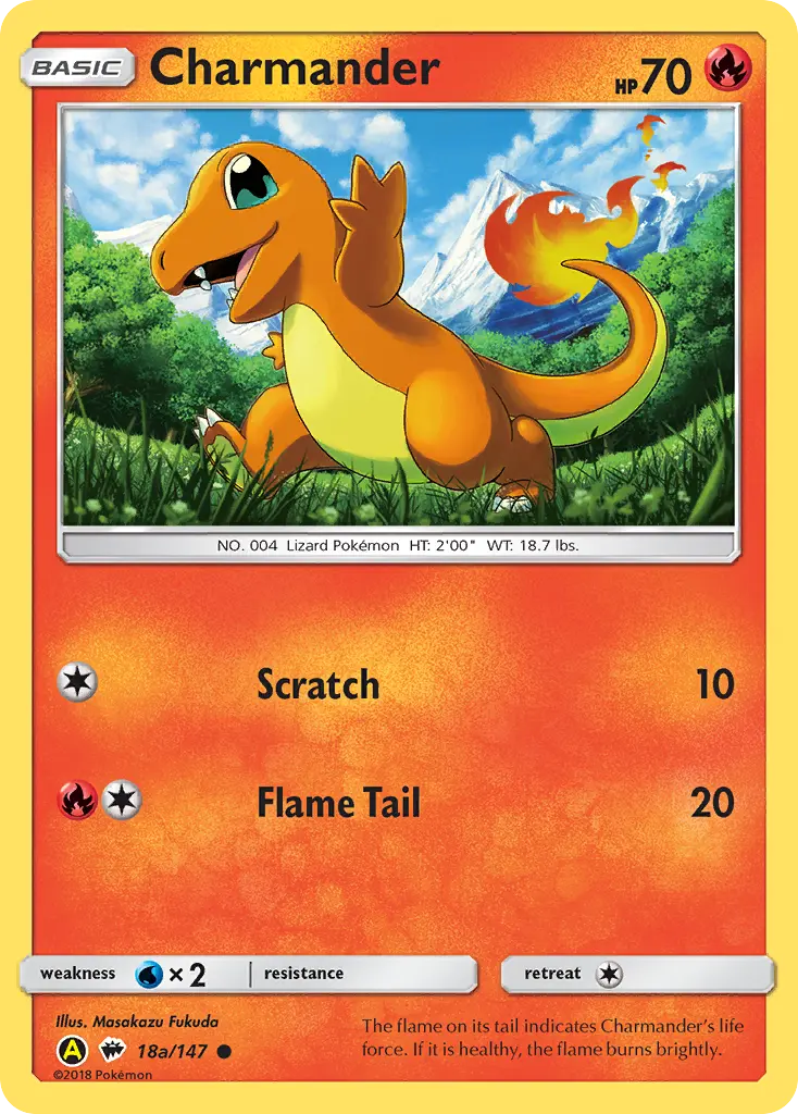 Charmander - Burning Shadows 18a (Yellow A)