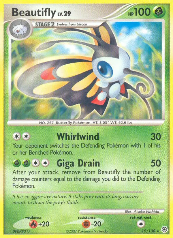 Beautifly - Diamond & Pearl 019/130 (Reverse Holo)