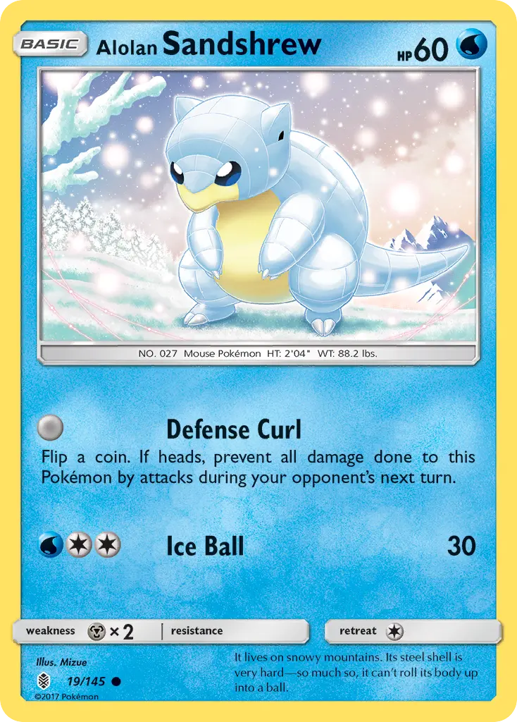 Alolan Sandshrew - Guardians Rising 019/145 (Reverse Holo)