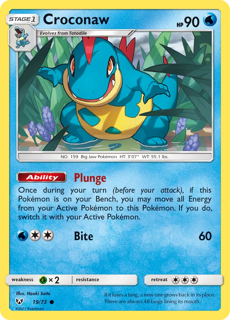 Croconaw - Shining Legends 019/073 (Regular)