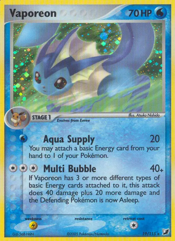 Vaporeon - Unseen Forces 019/115 (Reverse Holo)