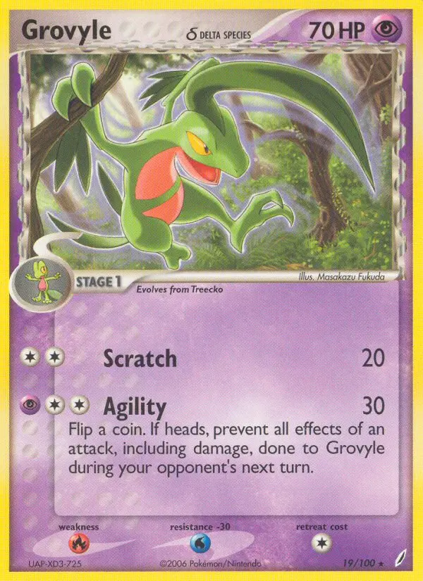 Grovyle δ - Crystal Guardians 019/100 (Regular)