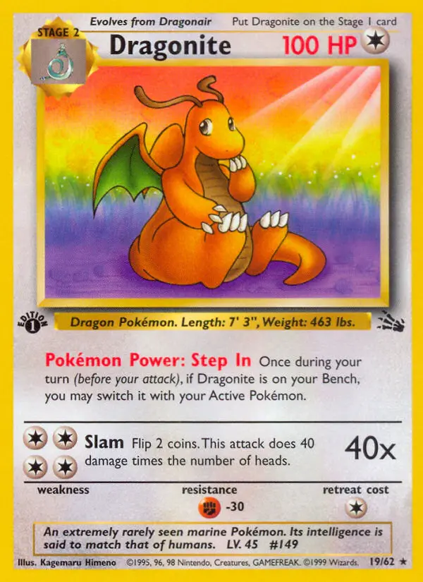 Dragonite - Fossil 019/062 (Regular)