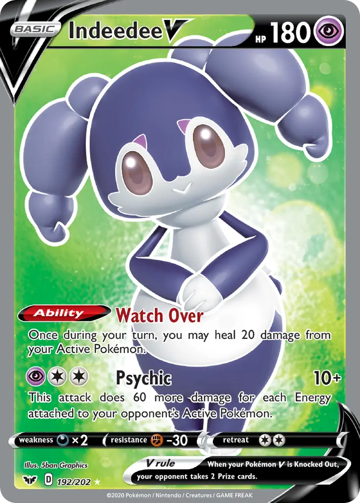 Indeedee V - Sword & Shield 192/202 (Holo)