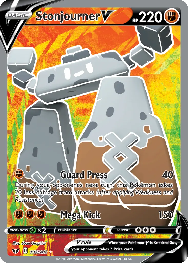 Stonjourner V - Sword & Shield 193/202 (Holo)