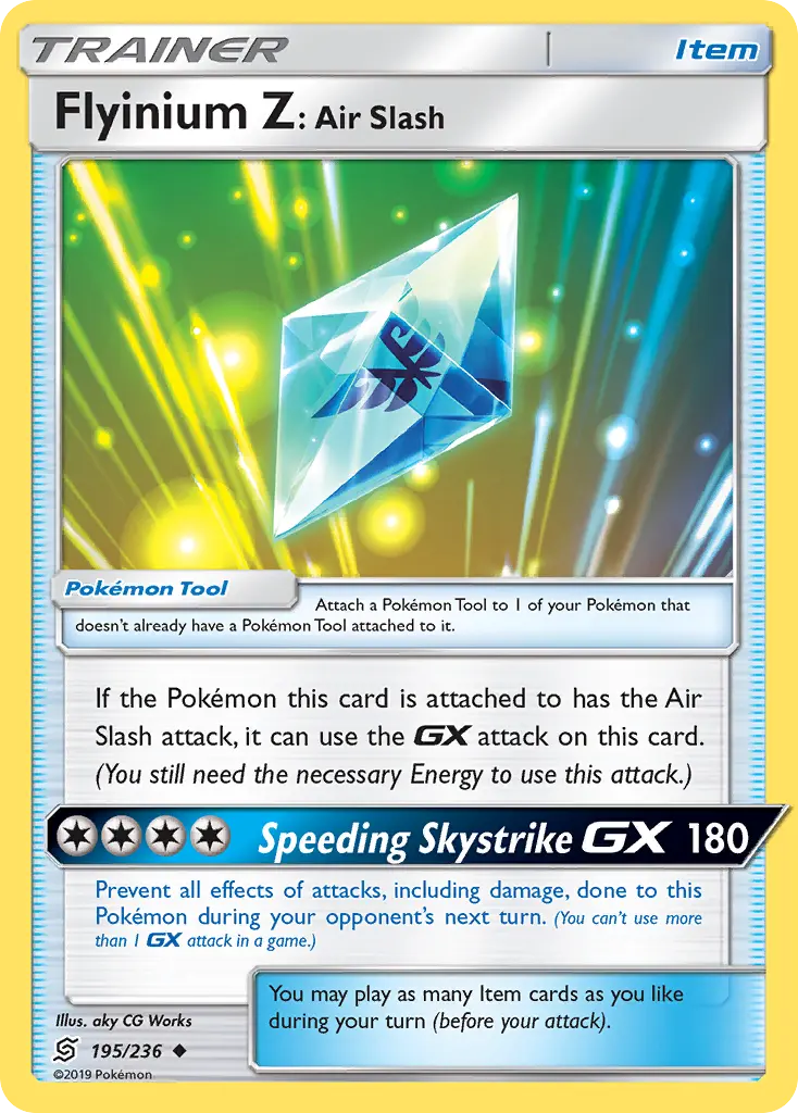 Flyinium Z: Air Slash - Unified Minds 195/236 (Reverse Holo)
