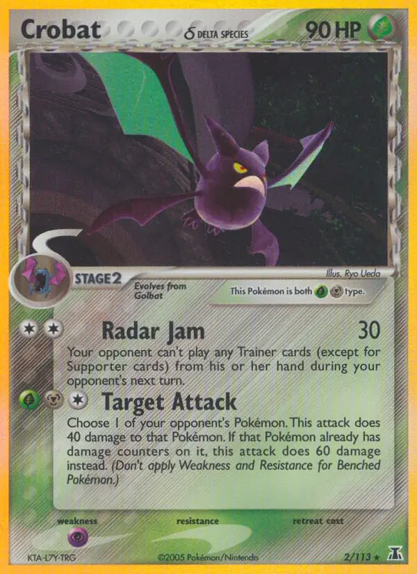 Crobat δ - Delta Species 002/113 (Holo)