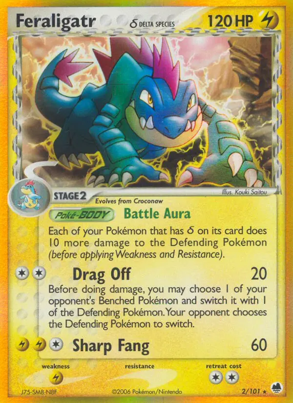 Feraligatr δ - Dragon Frontiers 002/101 (Holo)