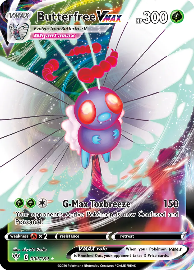 Butterfree VMAX - Darkness Ablaze 002/189 (Holo)