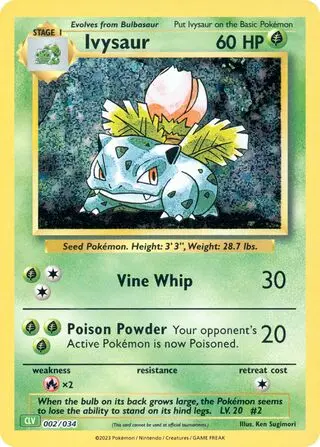 Ivysaur - Venusaur & Lugia ex 002/034 (Holo)