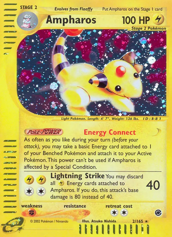 Ampharos - Expedition Base Set 002/165 (Reverse Holo)