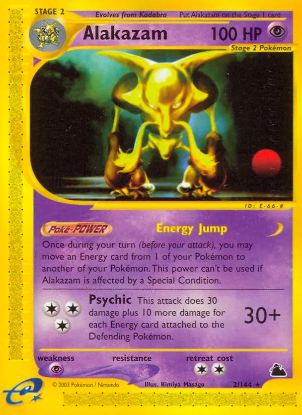 Alakazam - Skyridge 002/144 (Reverse Holo)