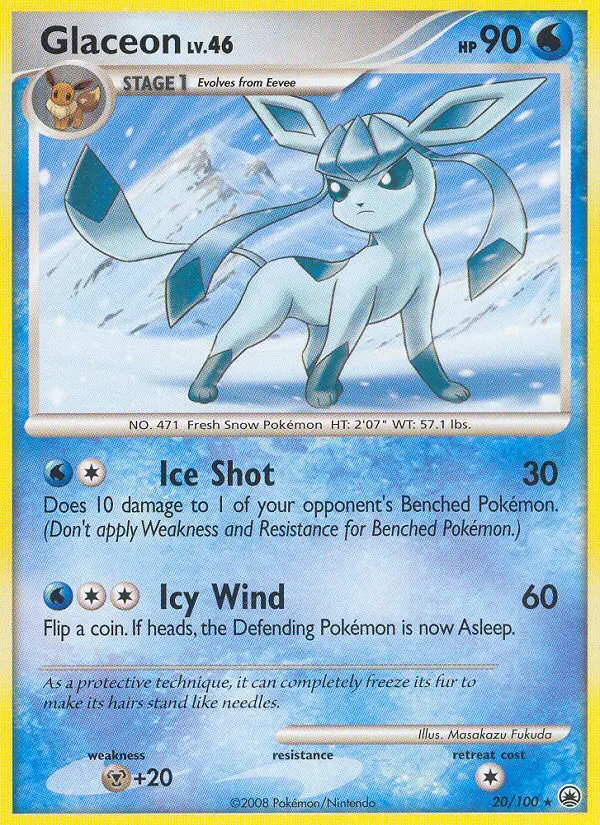 Glaceon - Majestic Dawn 020/100 (Regular)