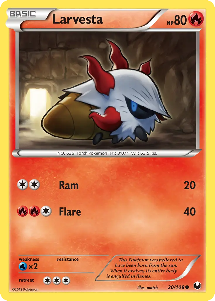 Larvesta - Dark Explorers 020/108 (Regular)