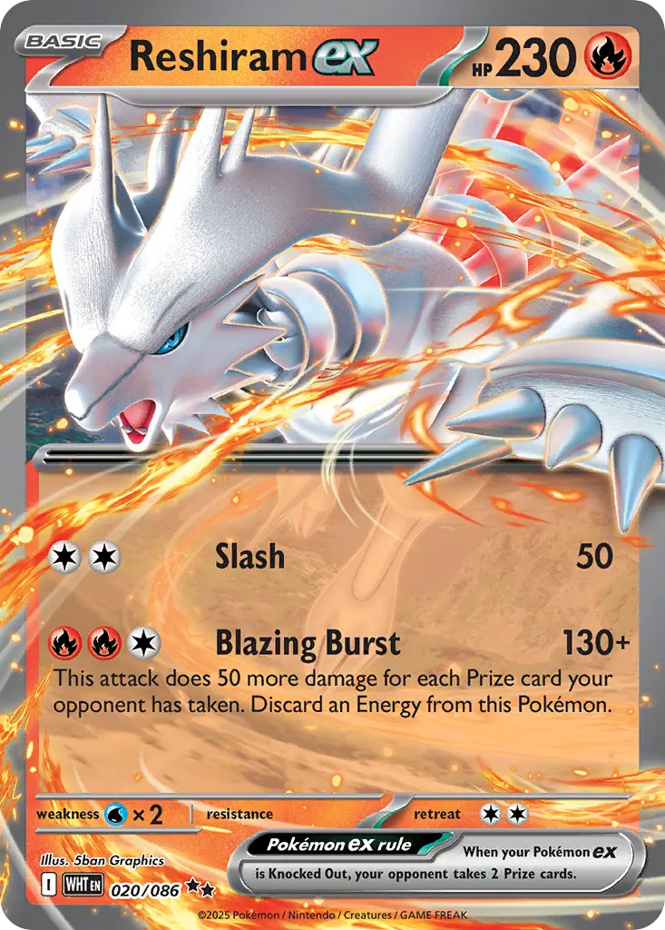 Reshiram ex - White Flare 020/086 (Holo)