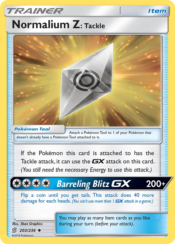 Normalium Z: Tackle - Unified Minds 203/236 (Reverse Holo)