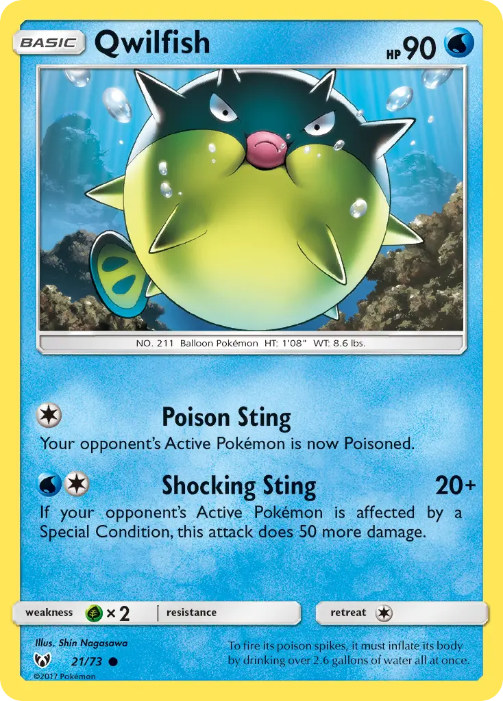 Qwilfish - Shining Legends 021/073 (Regular)