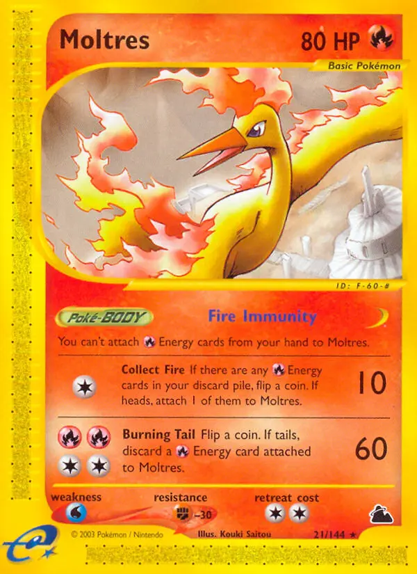 Moltres - Skyridge 021/144 (Reverse Holo)
