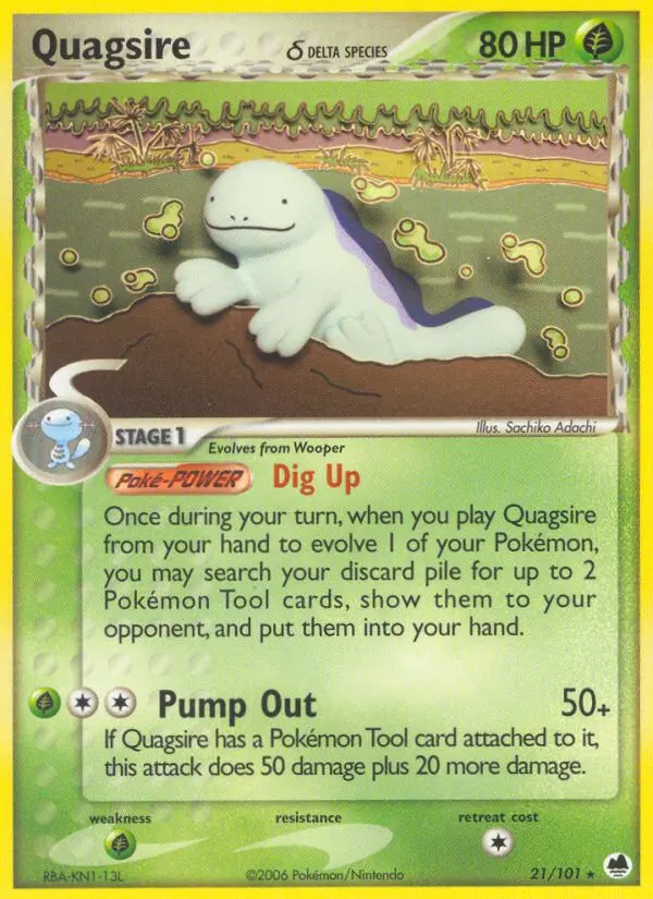 Quagsire δ - Dragon Frontiers 021/101 (Reverse Holo)