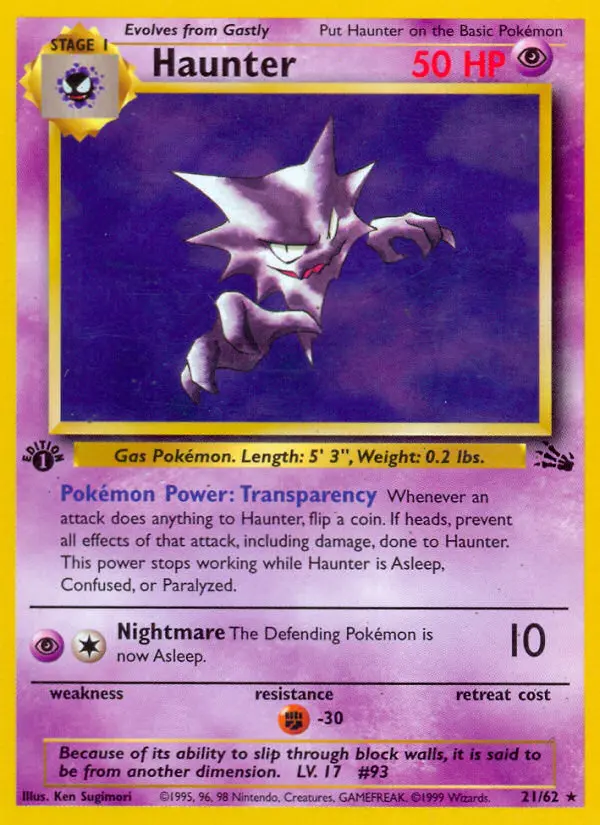 Haunter - Fossil 021/062 (Regular)