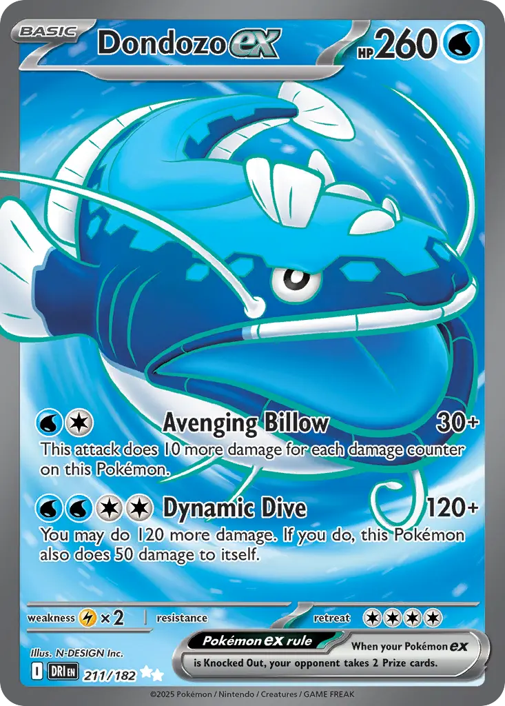 Dondozo ex - Destined Rivals 211/182 (Holo)