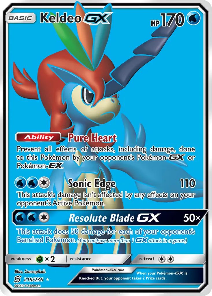 Keldeo-GX - Unified Minds 219/236 (Ultra Rare)