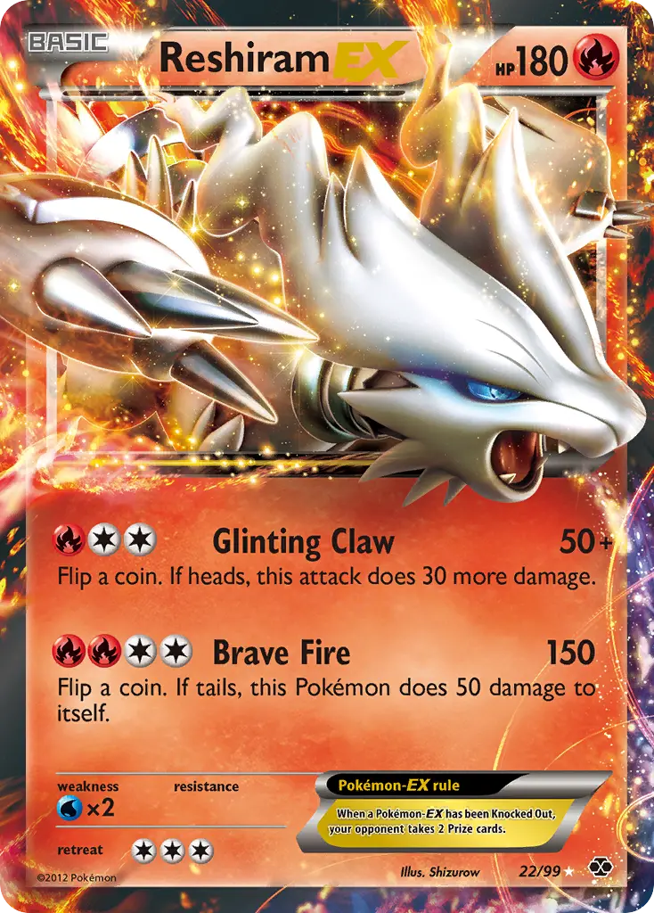 Reshiram-EX - Next Destinies 022/099 (Rare Holo EX)
