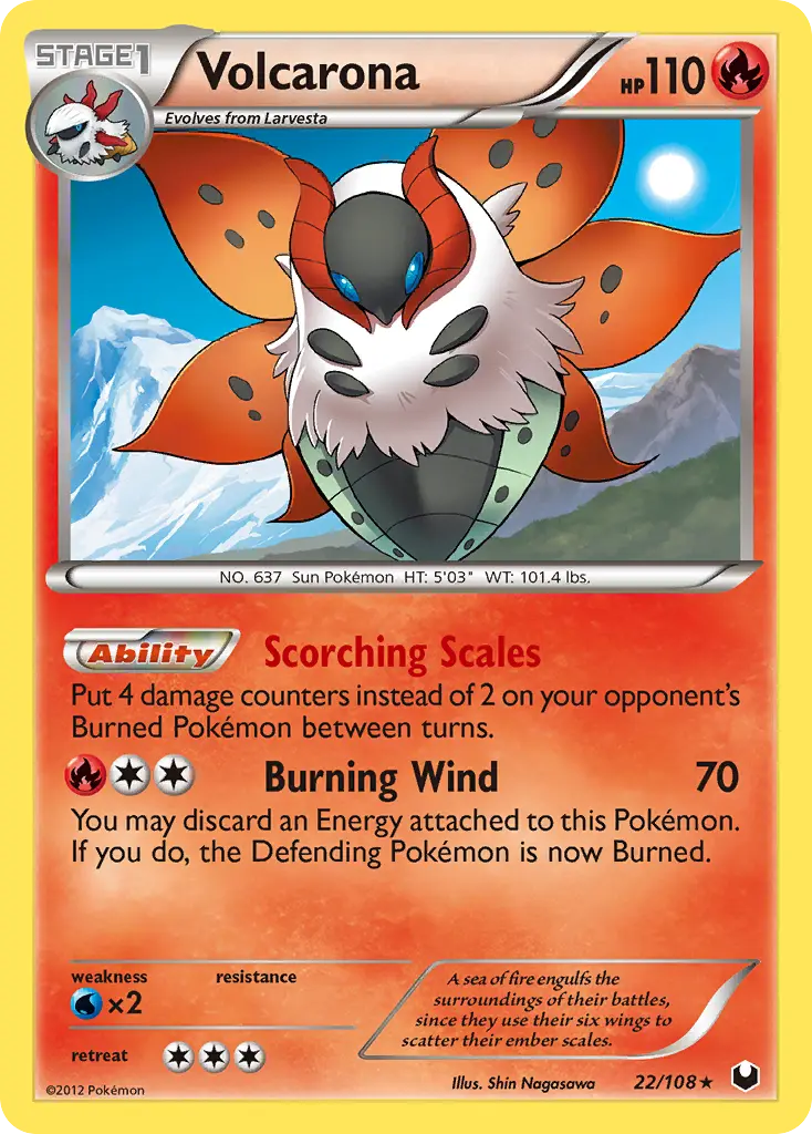 Volcarona - Dark Explorers 022/108 (Reverse Holo)