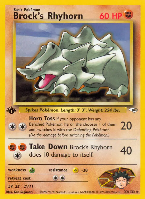 Brock's Rhyhorn - Gym Heroes 022/132 (Regular)