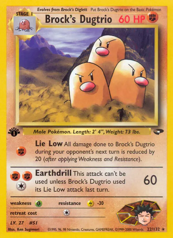 Brock's Dugtrio - Gym Challenge 022/132 (Regular)
