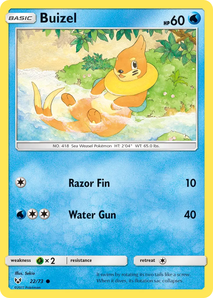 Buizel - Shining Legends 022/073 (Reverse Holo)
