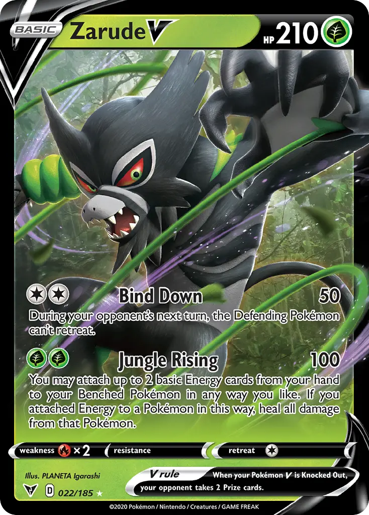 Zarude V - Vivid Voltage 022/185 (Holo Rare V)