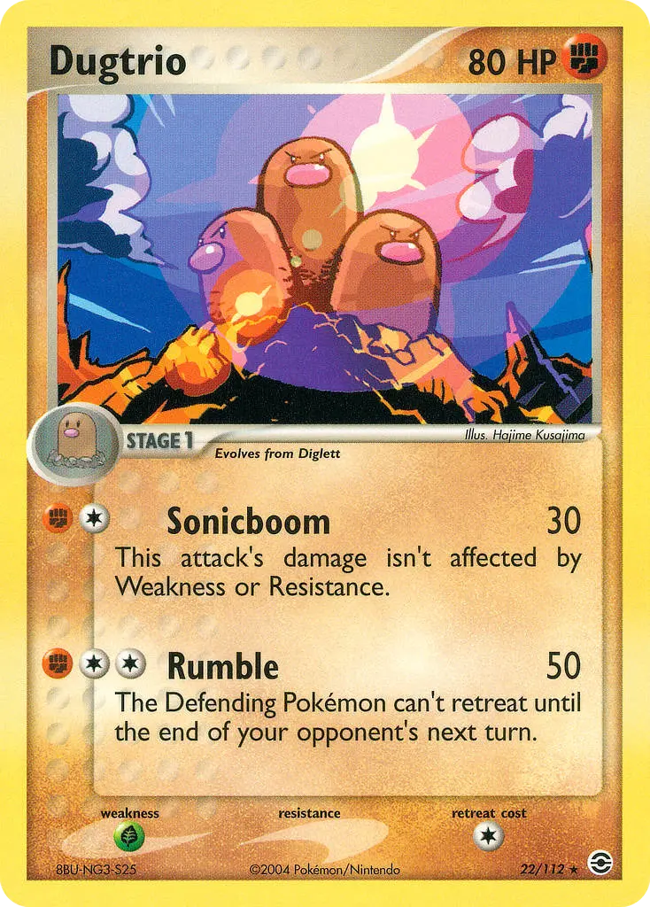 Dugtrio - FireRed & LeafGreen 022/112 (Regular)